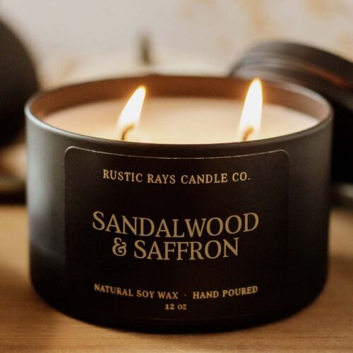 Sandalwood + Saffron Soy Candle