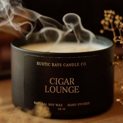 Cigar Lounge Soy Candle-BLK